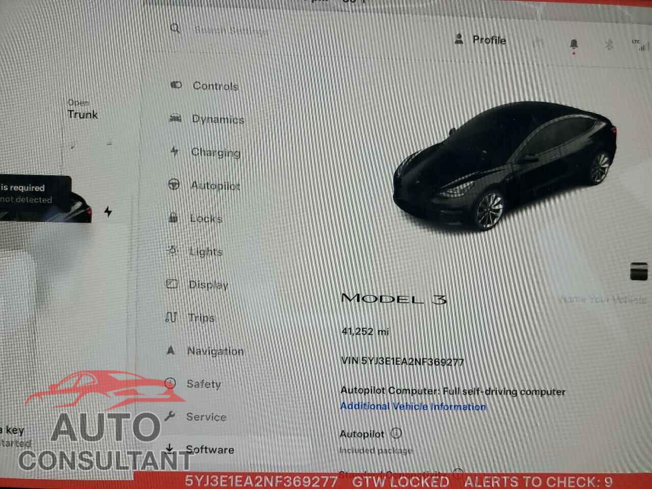 TESLA MODEL 3 2022 - 5YJ3E1EA2NF369277