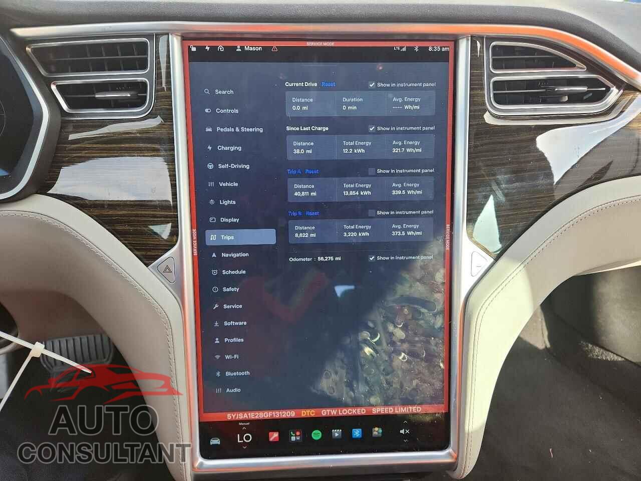 TESLA MODEL S 2016 - 5YJSA1E28GF131209
