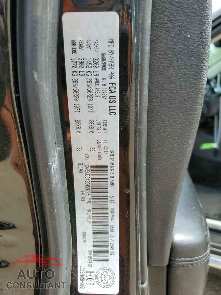 DODGE DURANGO 2016 - 1C4RDJDG4GC459775