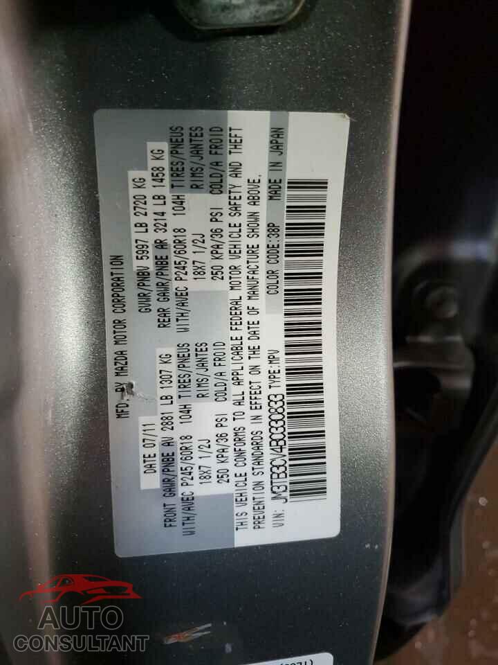 MAZDA CX-9 2011 - JM3TB3CV4B0330833