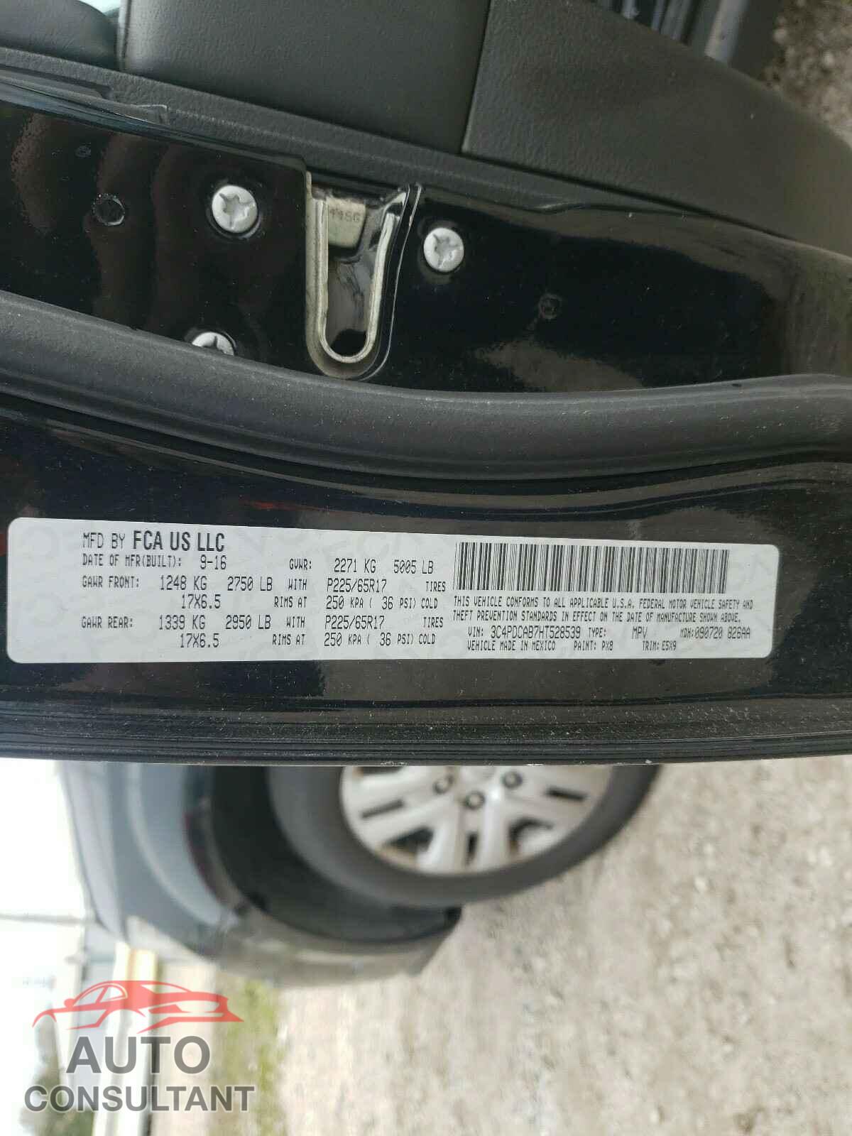 DODGE JOURNEY 2017 - 3C4PDCAB7HT528539
