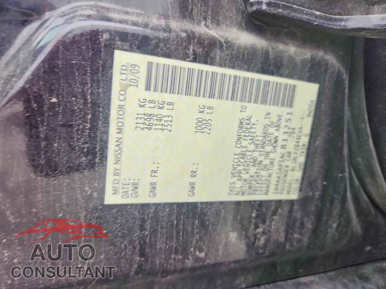 NISSAN MAXIMA 2010 - 1N4AA5AP1AC813251