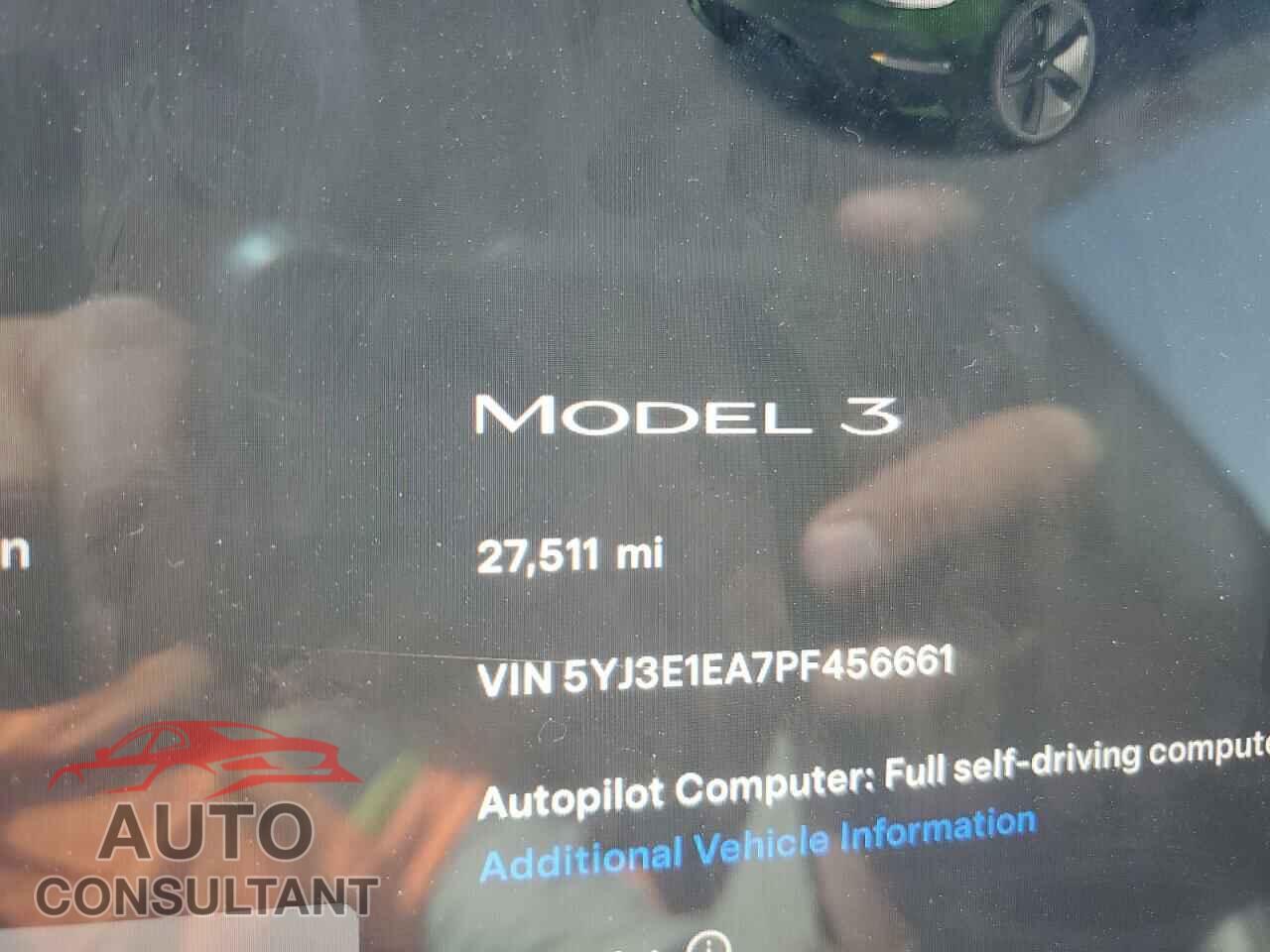 TESLA MODEL 3 2023 - 5YJ3E1EA7PF456661