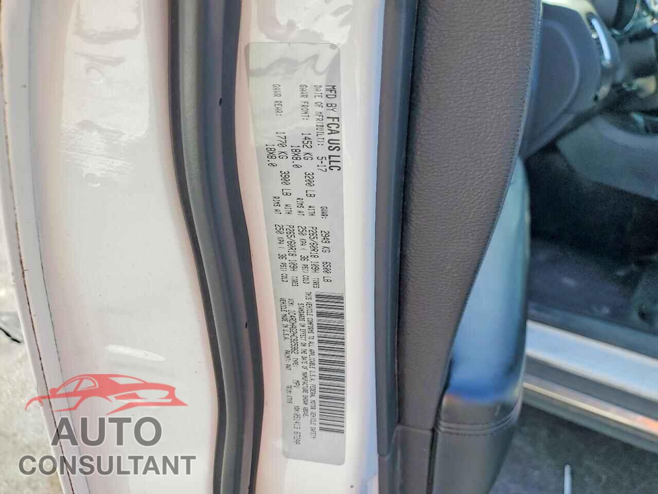 DODGE DURANGO 2017 - 1C4RDHAG2HC925962