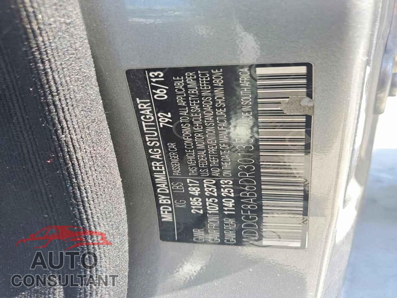 MERCEDES-BENZ C-CLASS 2013 - WDDGF8AB6DR301357