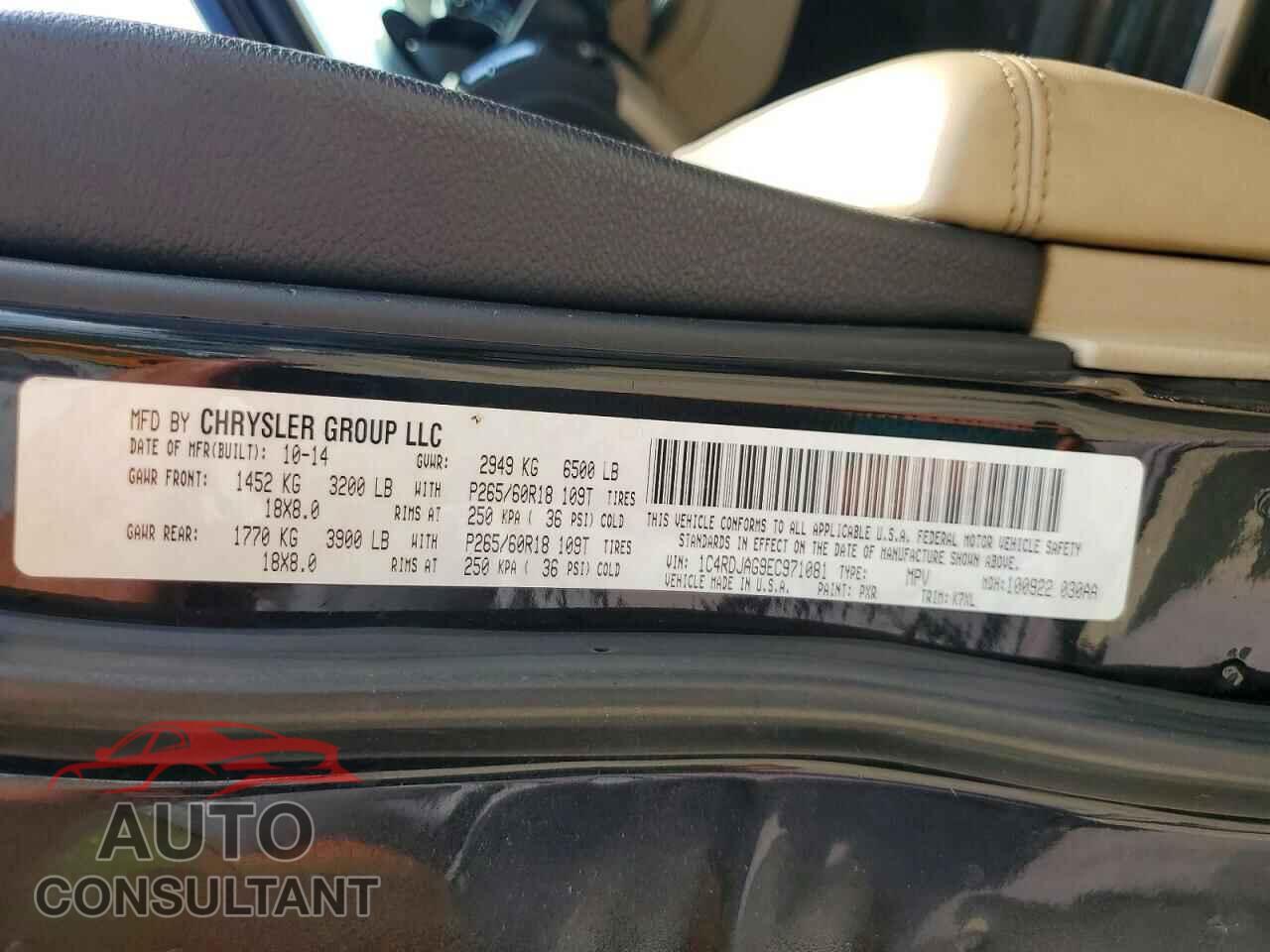 DODGE DURANGO 2014 - 1C4RDJAG9EC971081