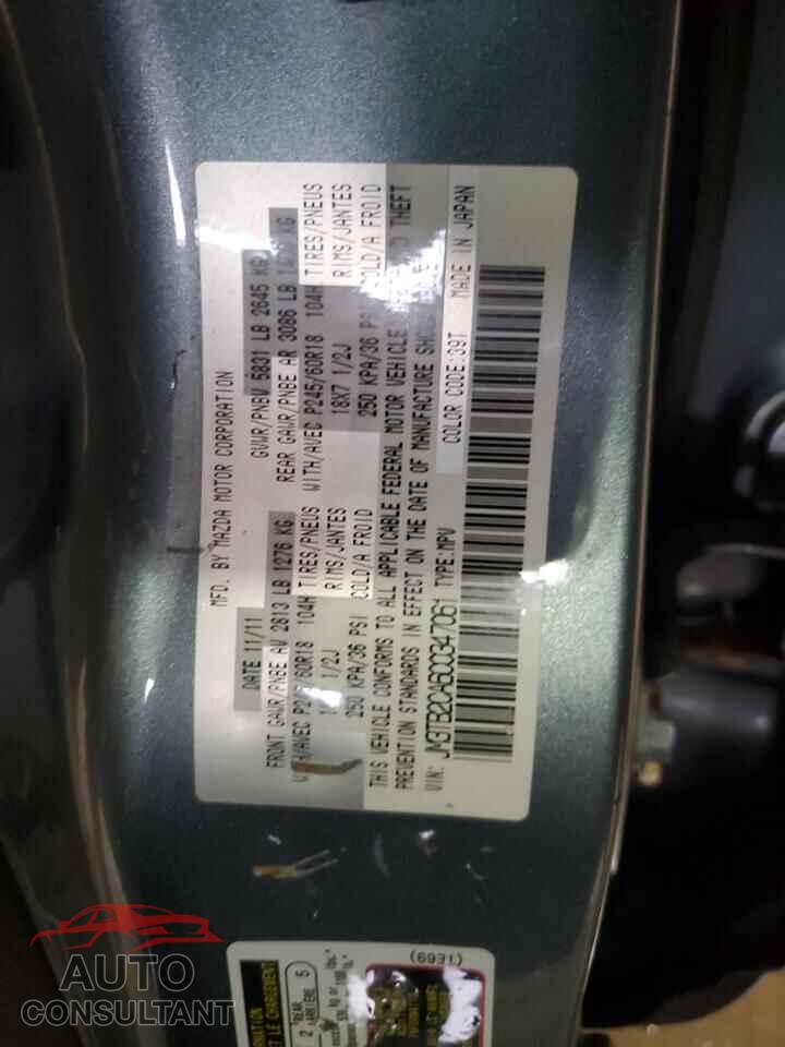 MAZDA CX-9 2012 - JM3TB2CA6C0347061