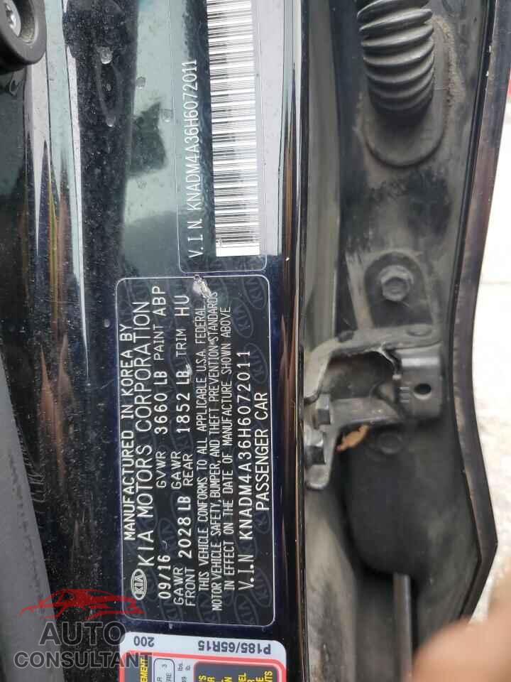KIA RIO 2017 - KNADM4A36H6072011
