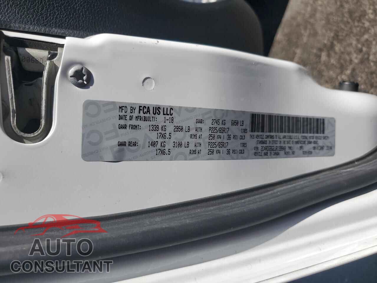 DODGE CARAVAN 2018 - 2C4RDGBG2JR199848