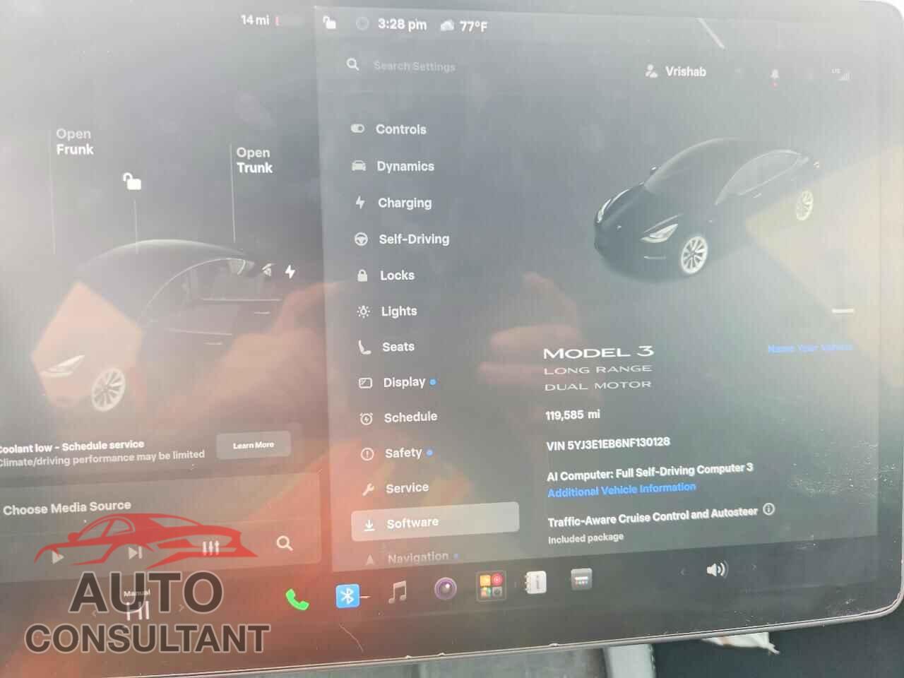TESLA MODEL 3 2022 - 5YJ3E1EB6NF130128