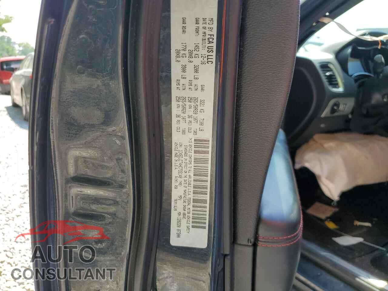 DODGE DURANGO 2017 - 1C4SDJCT4HC733140