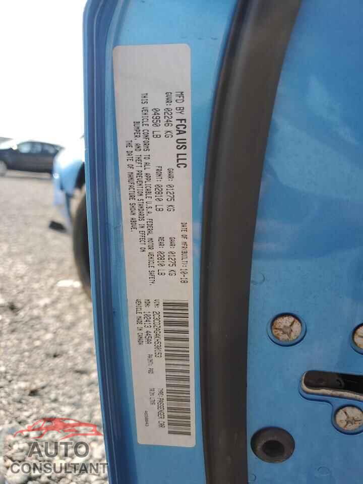 DODGE CHALLENGER 2019 - 2C3CDZAG4KH530153