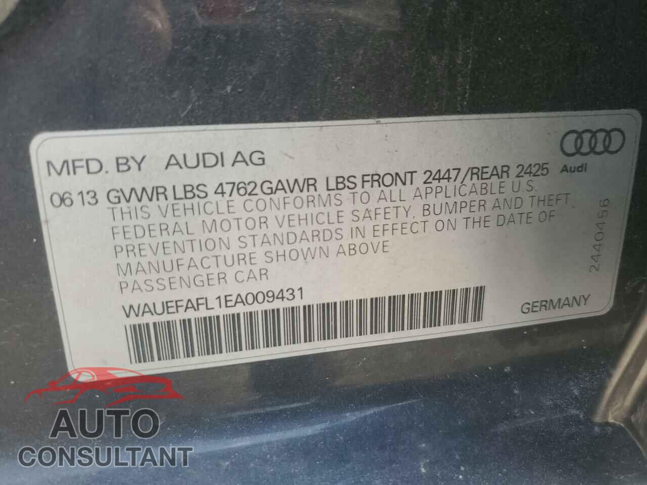 AUDI A4 2014 - WAUEFAFL1EA009431