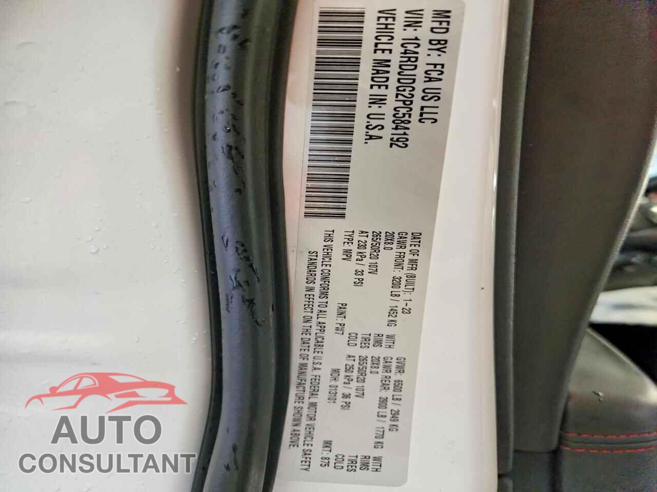DODGE DURANGO 2023 - 1C4RDJDG2PC584192