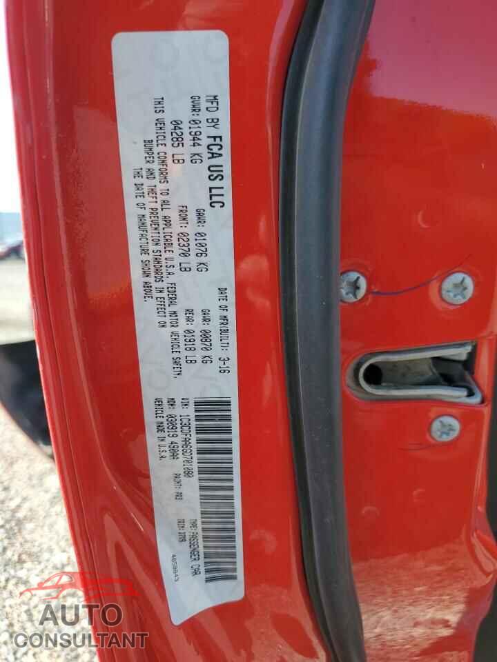 DODGE DART 2016 - 1C3CDFAA6GD701080