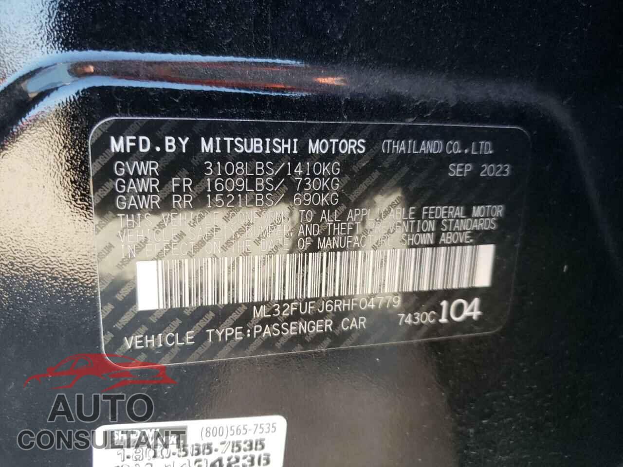 MITSUBISHI MIRAGE 2024 - ML32FUFJ6RHF04779