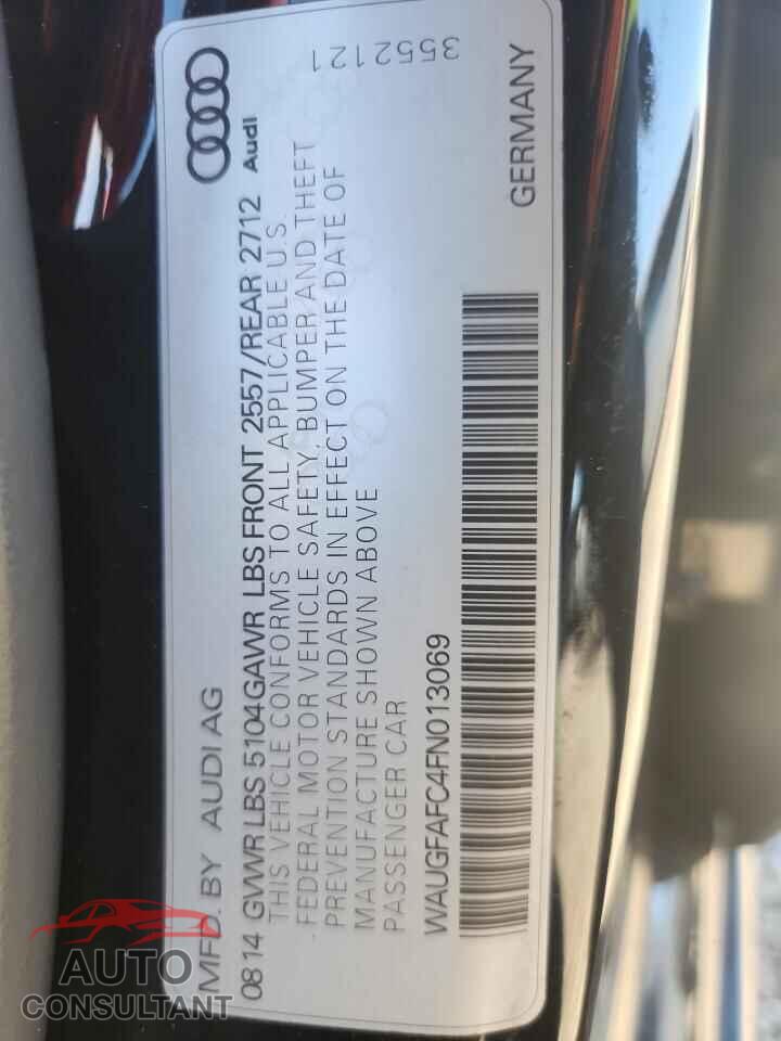 AUDI A6 2015 - WAUGFAFC4FN013069