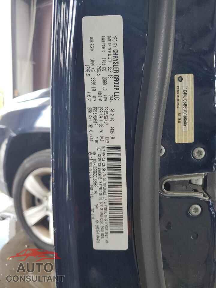 JEEP COMPASS 2013 - 1C4NJCBB6DD168565