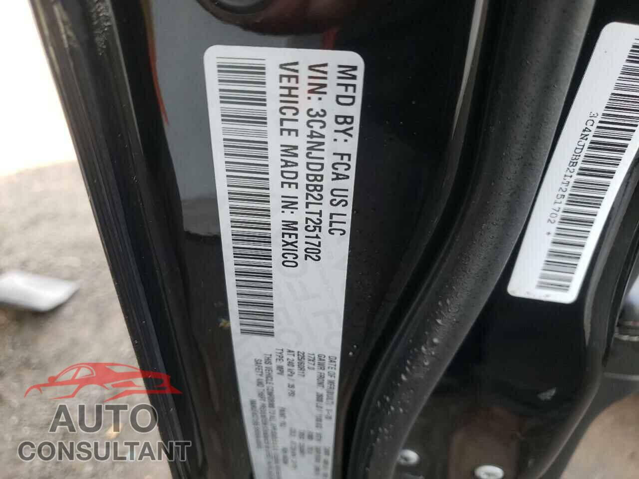 JEEP COMPASS 2020 - 3C4NJDBB2LT251702