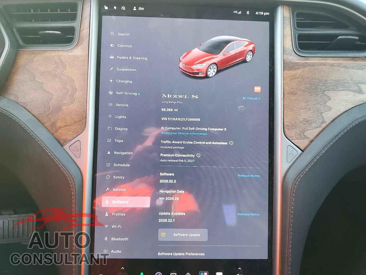 TESLA MODEL S 2020 - 5YJSA1E21LF399898