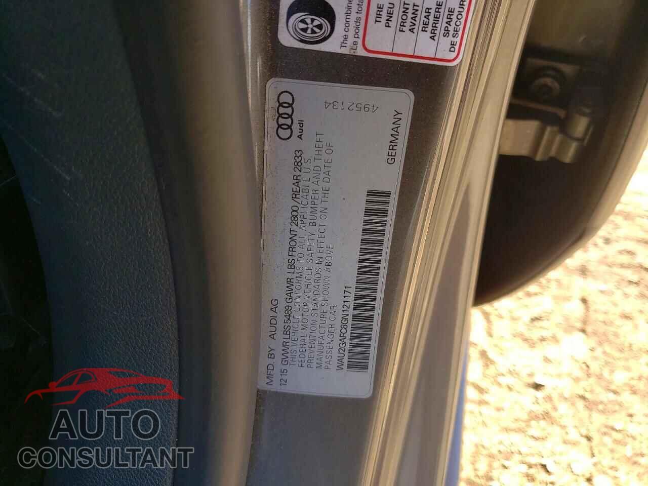 AUDI A7 2016 - WAU2GAFC8GN121171