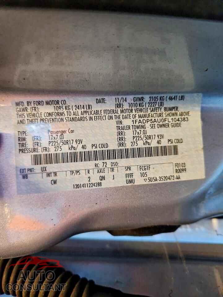 FORD CMAX 2015 - 1FADP5AU0FL104383