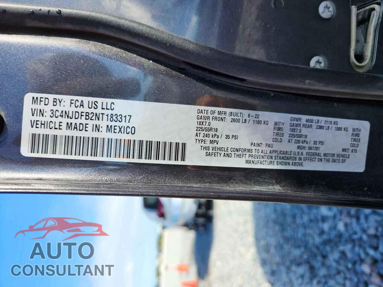 JEEP COMPASS 2022 - 3C4NJDFB2NT183317