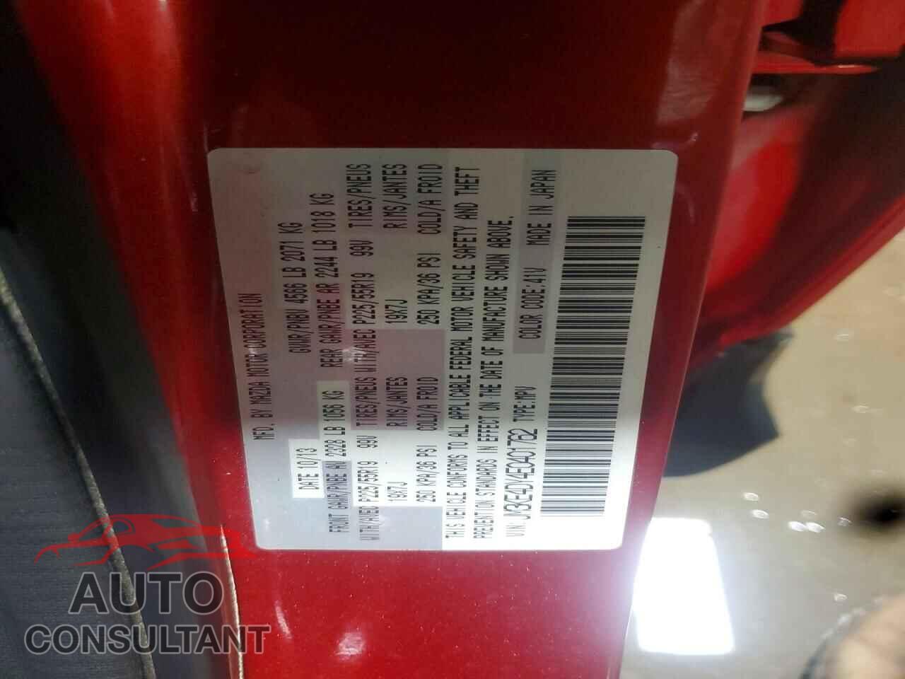 MAZDA CX-5 2014 - JM3KE4DY4E0401762