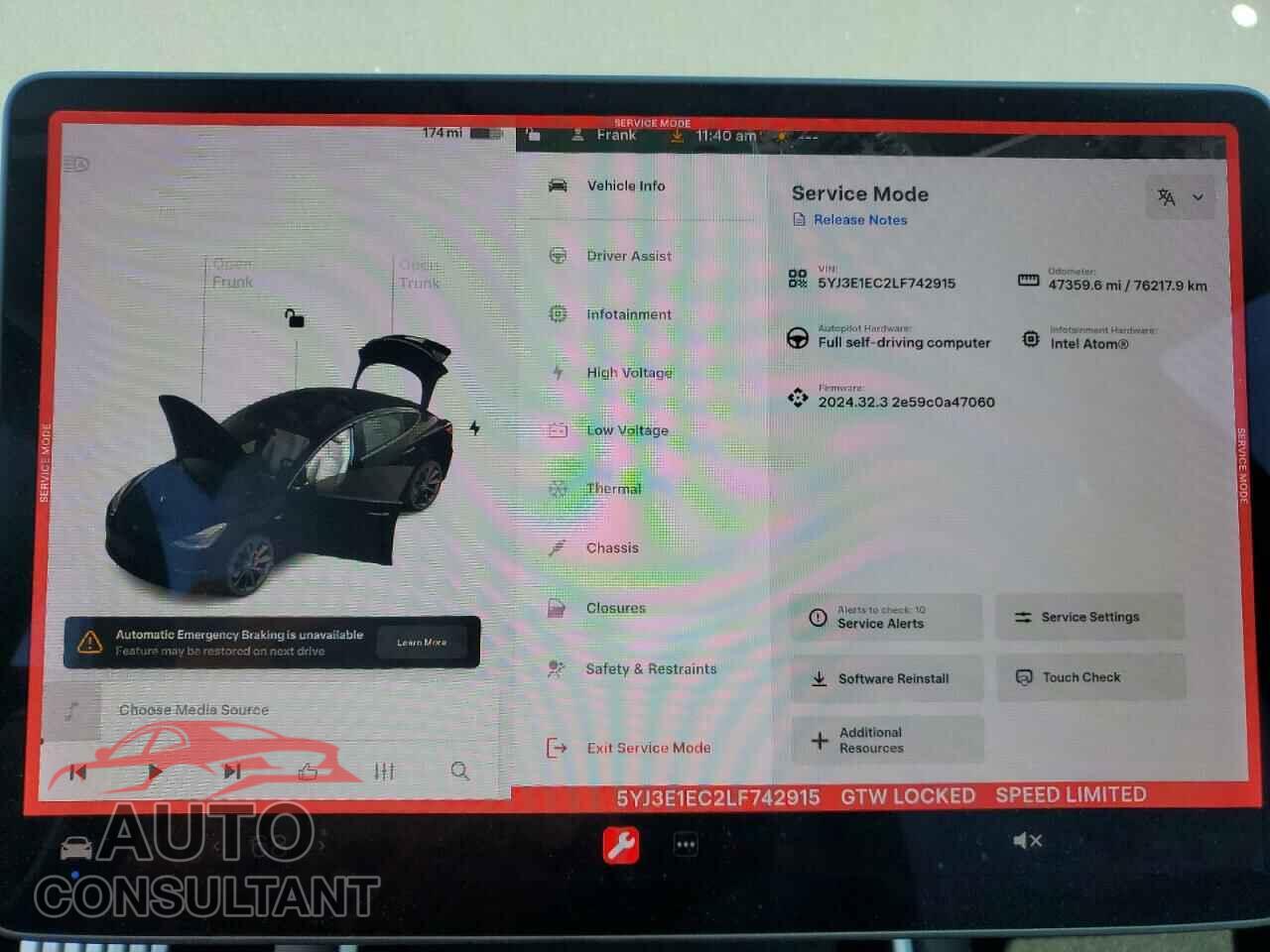 TESLA MODEL 3 2020 - 5YJ3E1EC2LF742915