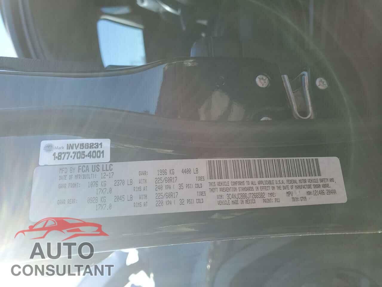 JEEP COMPASS 2018 - 3C4NJCBB6JT266582
