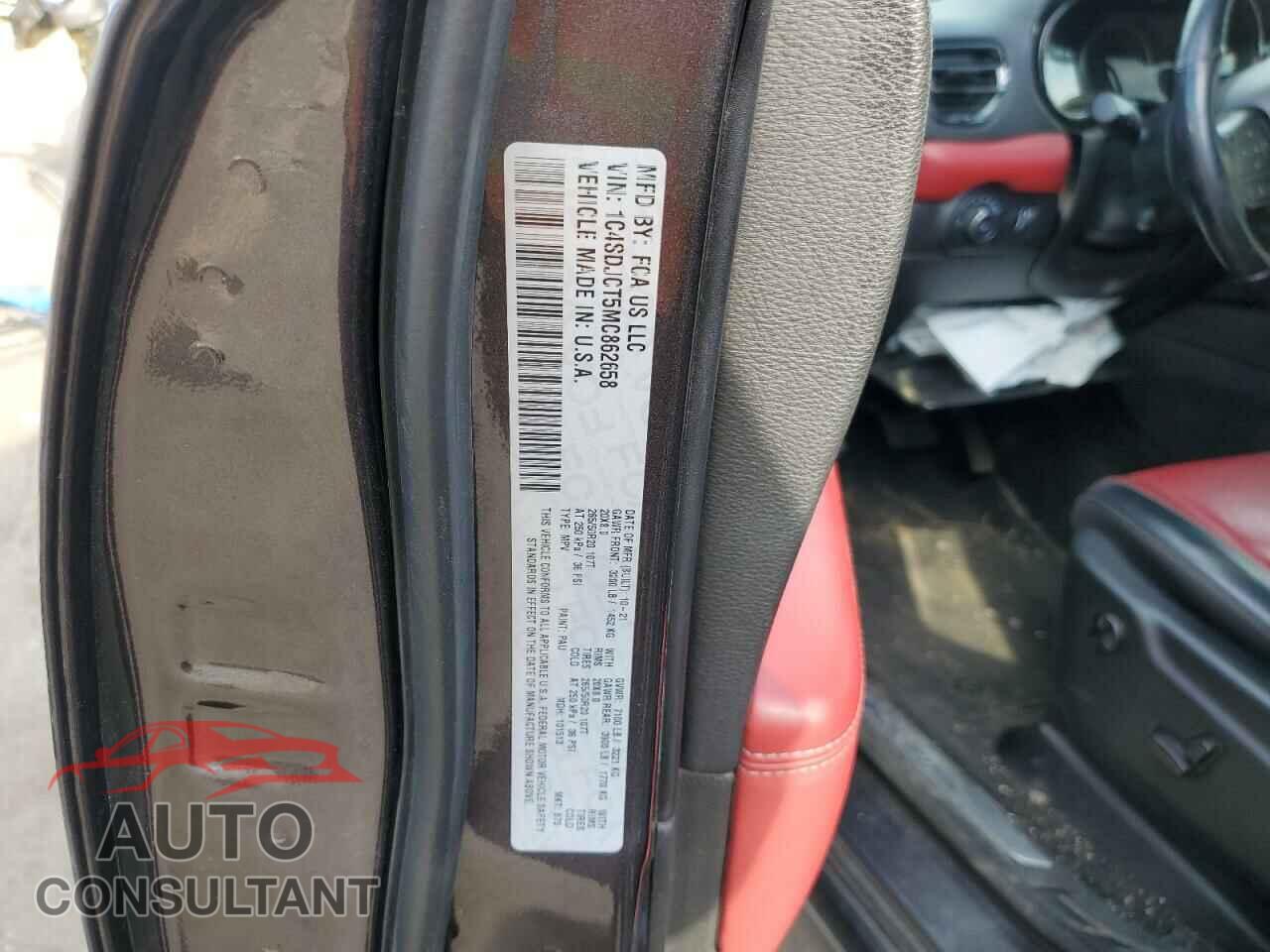 DODGE DURANGO 2021 - 1C4SDJCT5MC862658