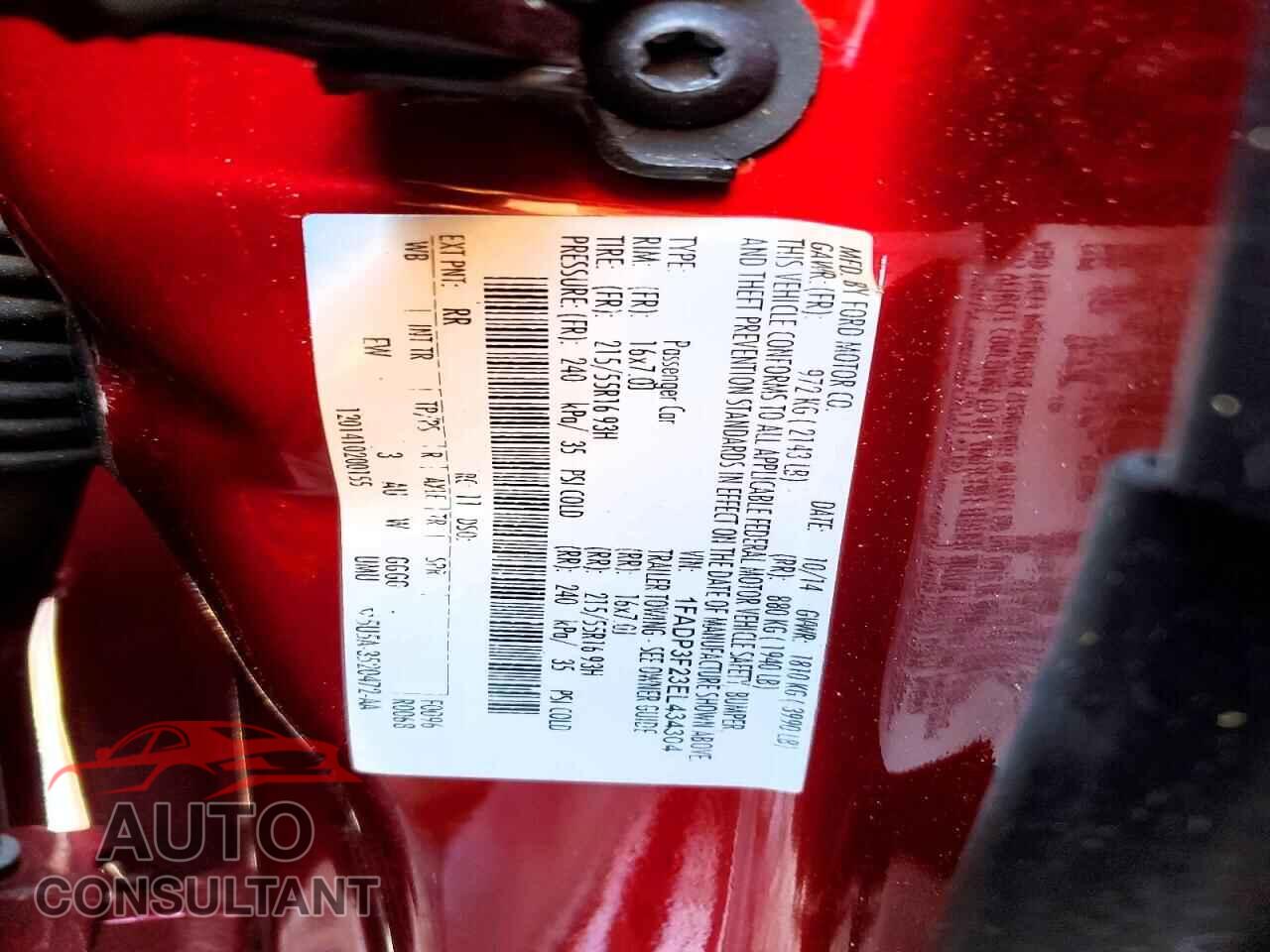 FORD FOCUS 2014 - 1FADP3F23EL434304