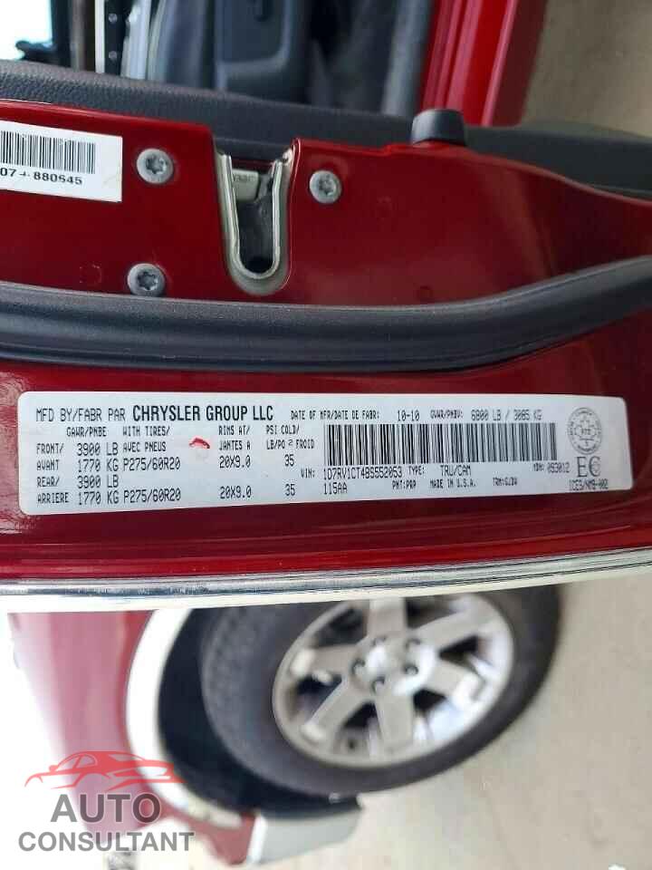 DODGE RAM 1500 2011 - 1D7RV1CT4BS552053