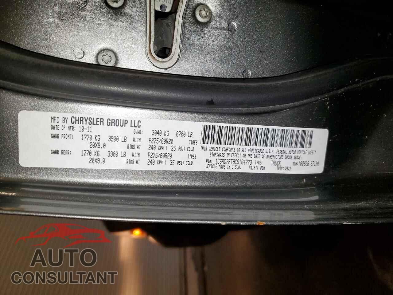 DODGE RAM 1500 2012 - 1C6RD7FT9CS164773