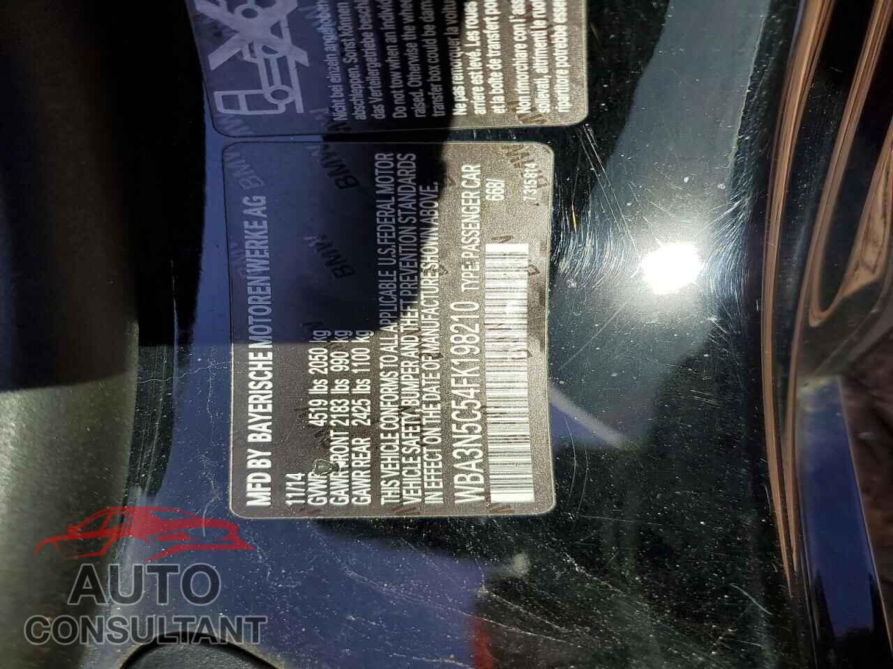 BMW 4 SERIES 2015 - WBA3N5C54FK198210