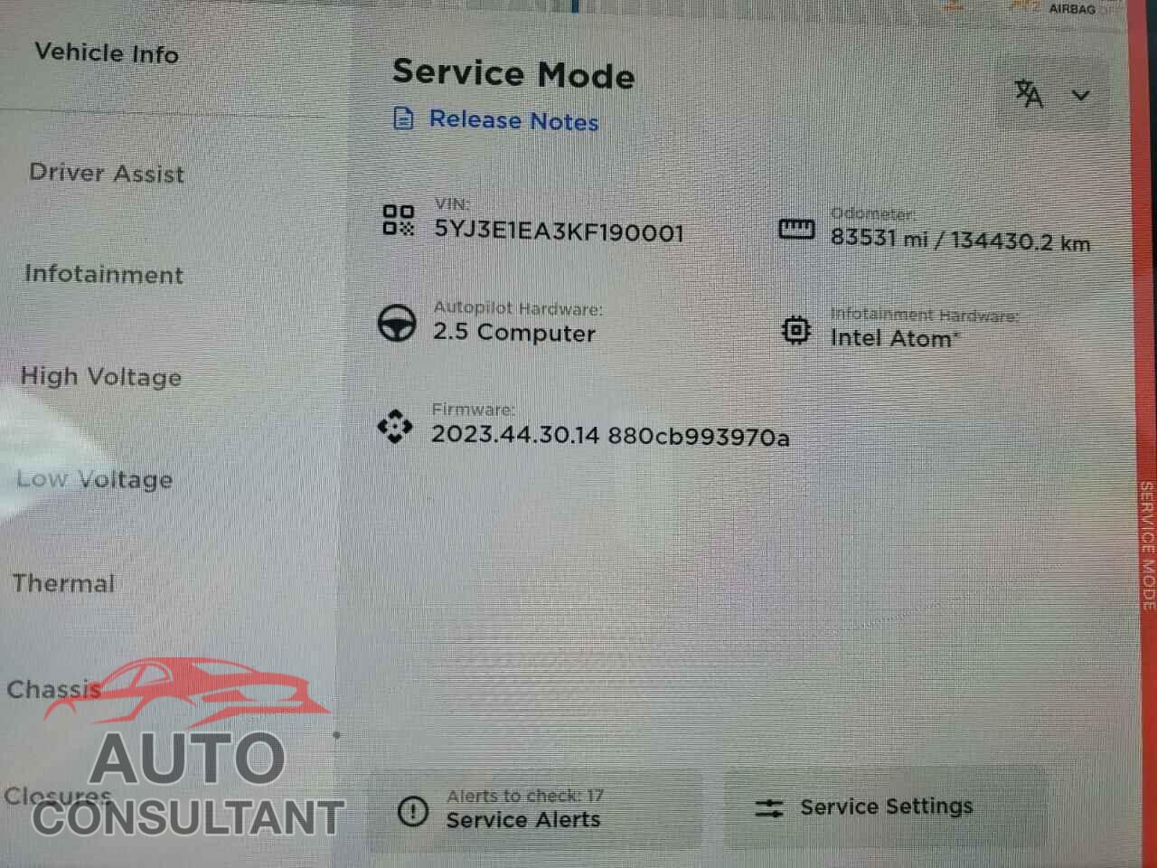 TESLA MODEL 3 2019 - 5YJ3E1EA3KF190001