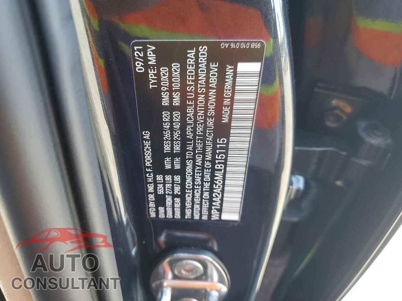 PORSCHE MACAN 2021 - WP1AA2A56MLB15115