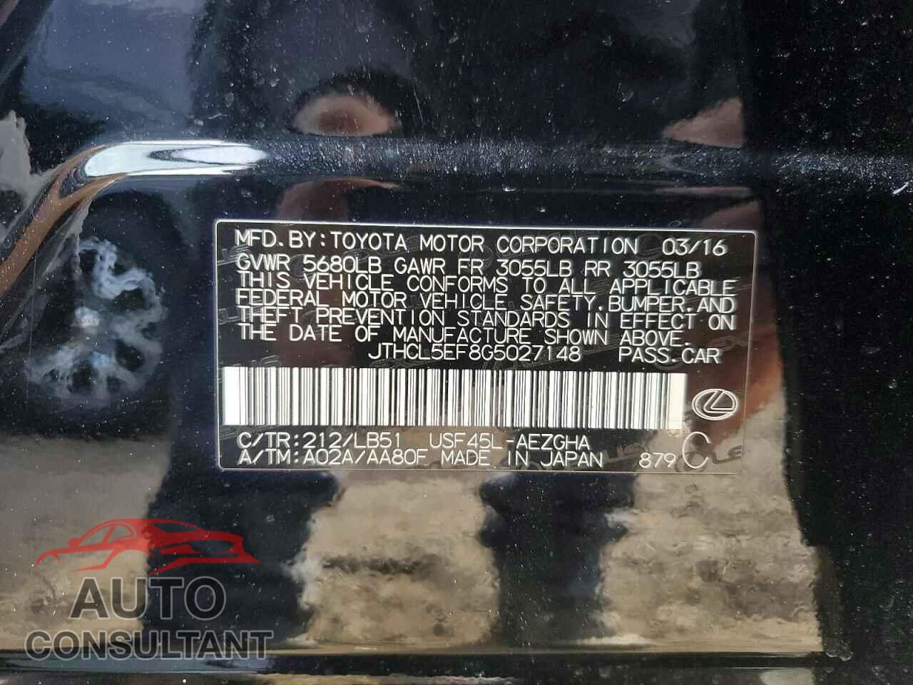 LEXUS LS500 2016 - JTHCL5EF8G5027148