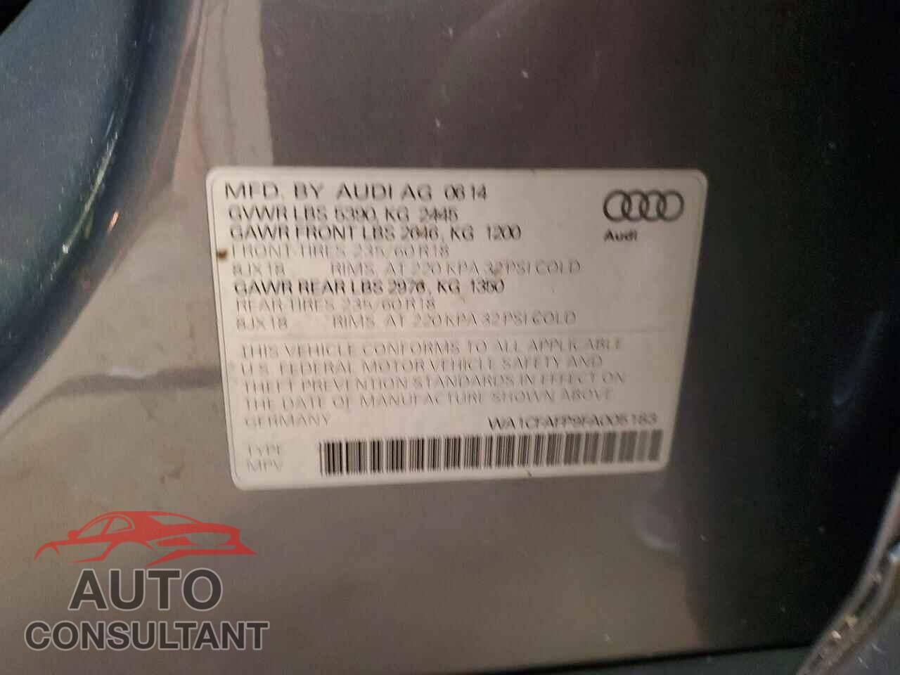 AUDI Q5 2015 - WA1CFAFP9FA005183