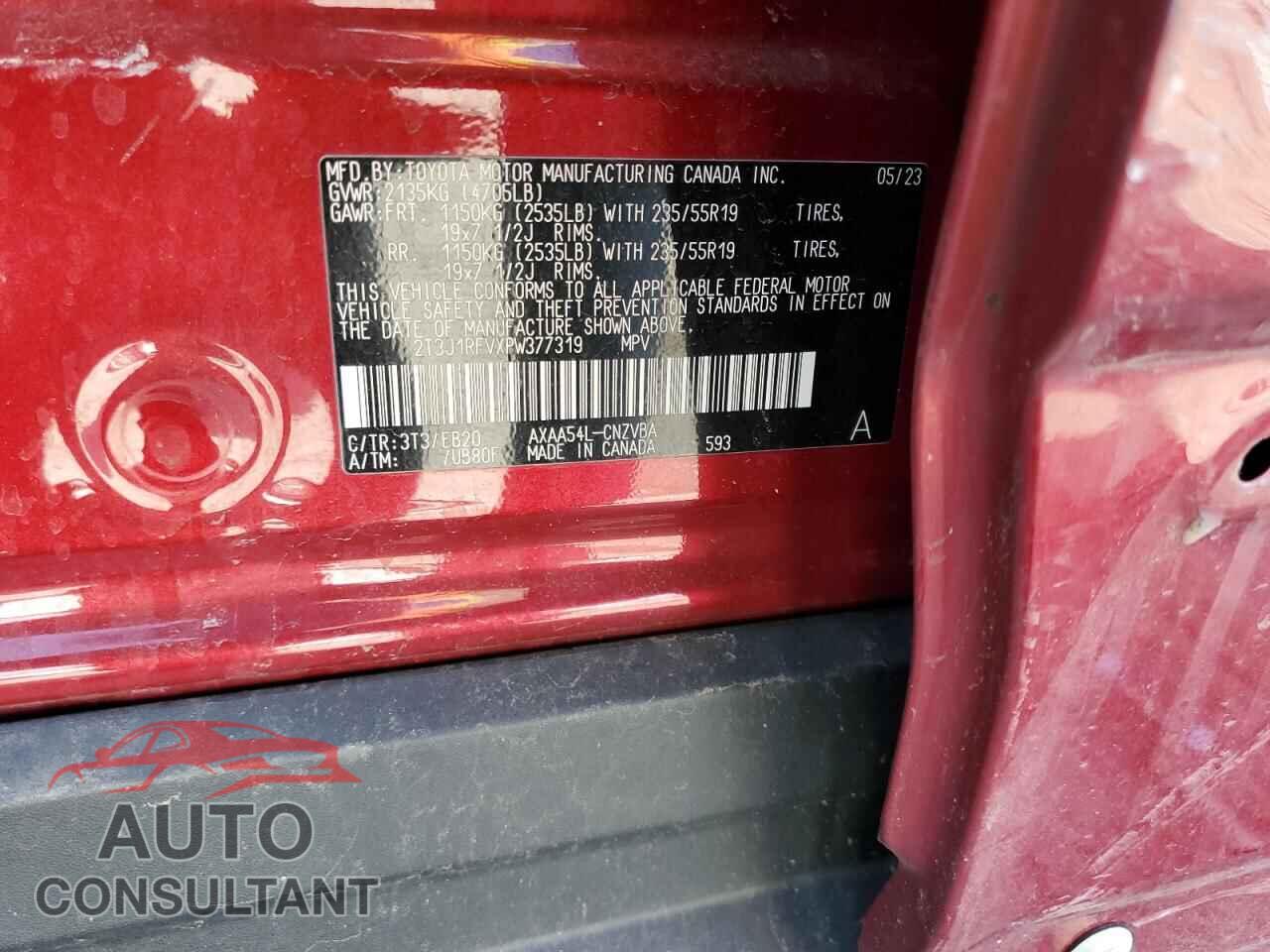 TOYOTA RAV4 2023 - 2T3J1RFVXPW377319
