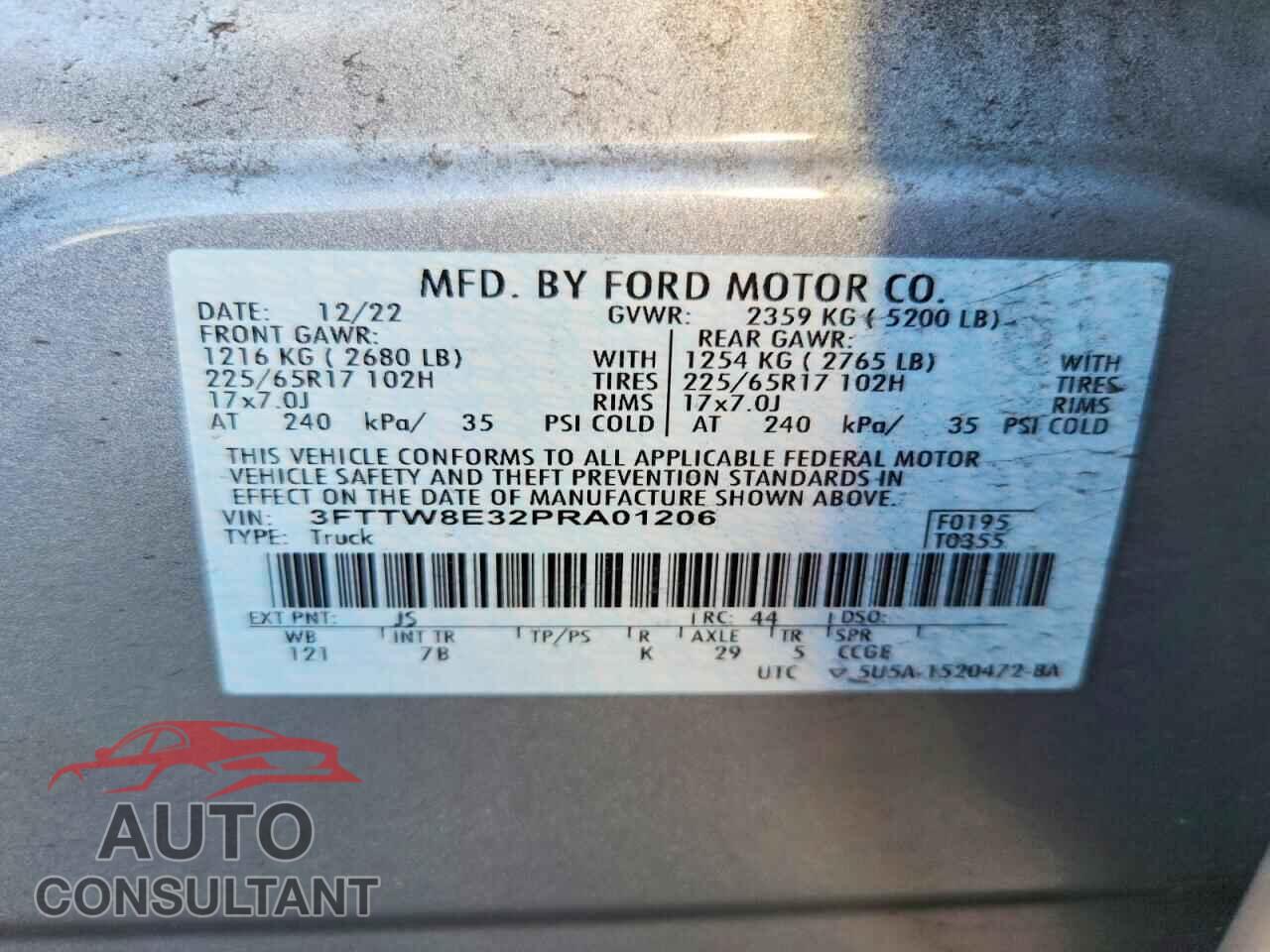 FORD MAVERICK 2023 - 3FTTW8E32PRA01206