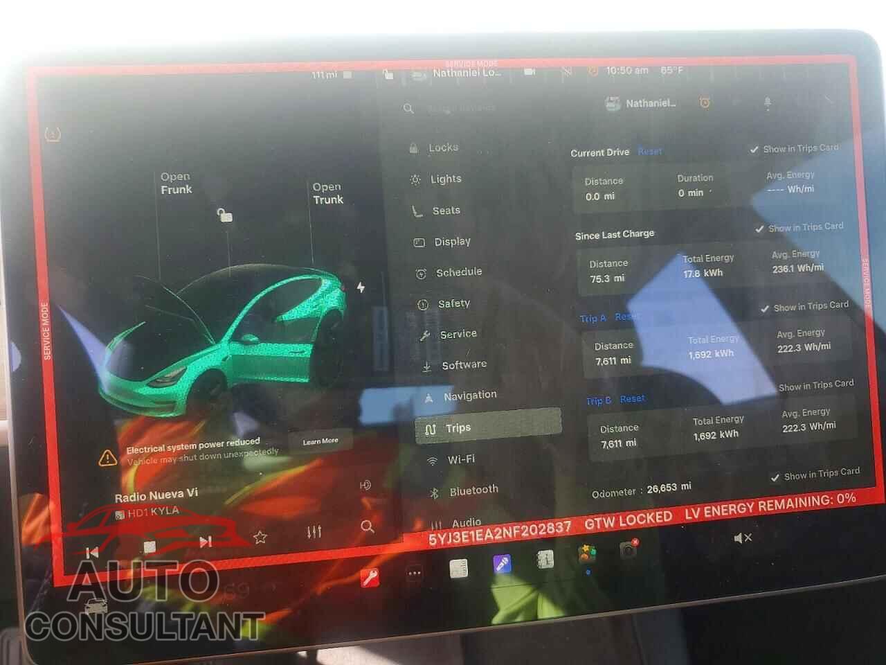 TESLA MODEL 3 2022 - 5YJ3E1EA2NF202837