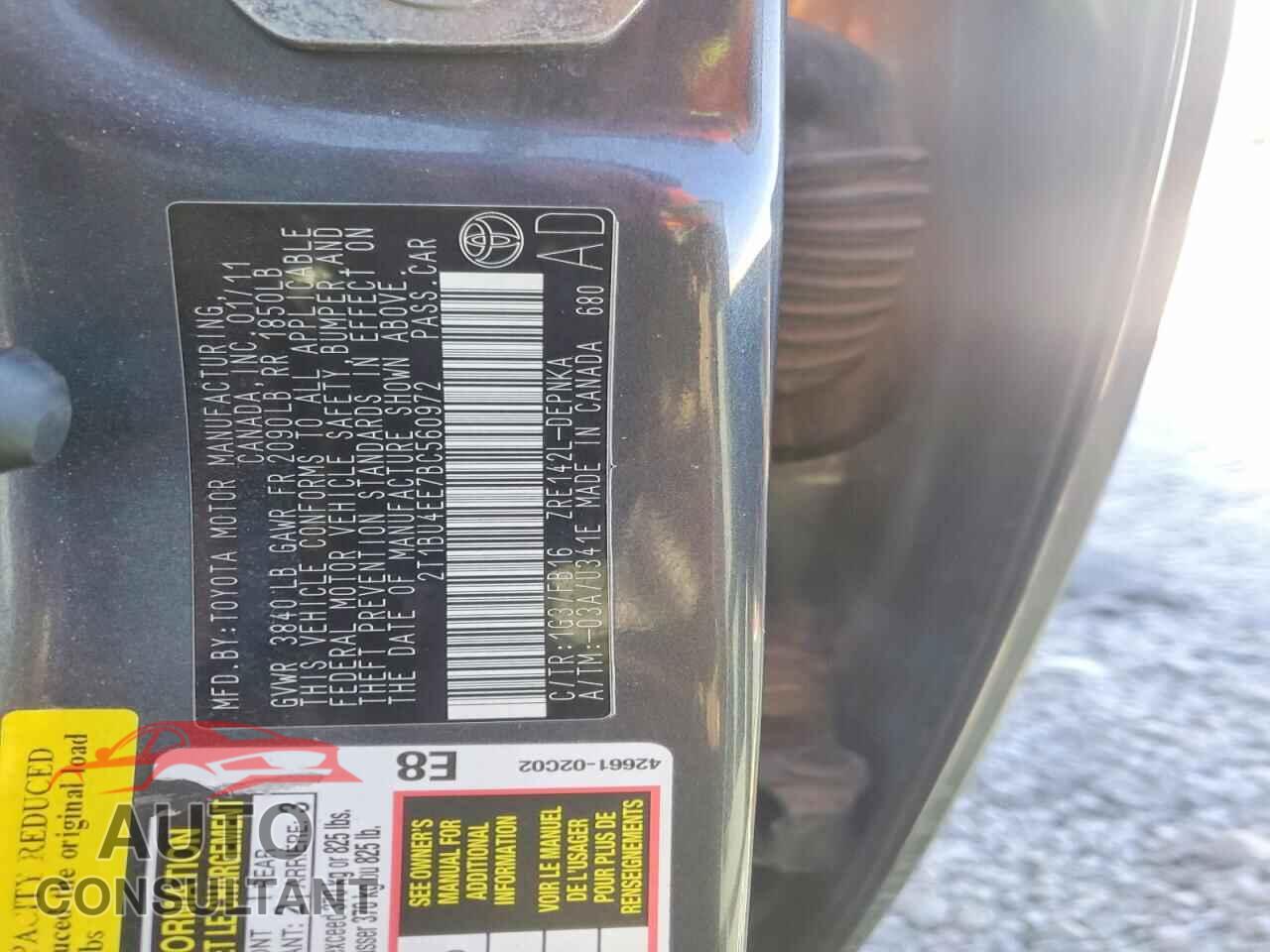 TOYOTA COROLLA 2011 - 2T1BU4EE7BC560972