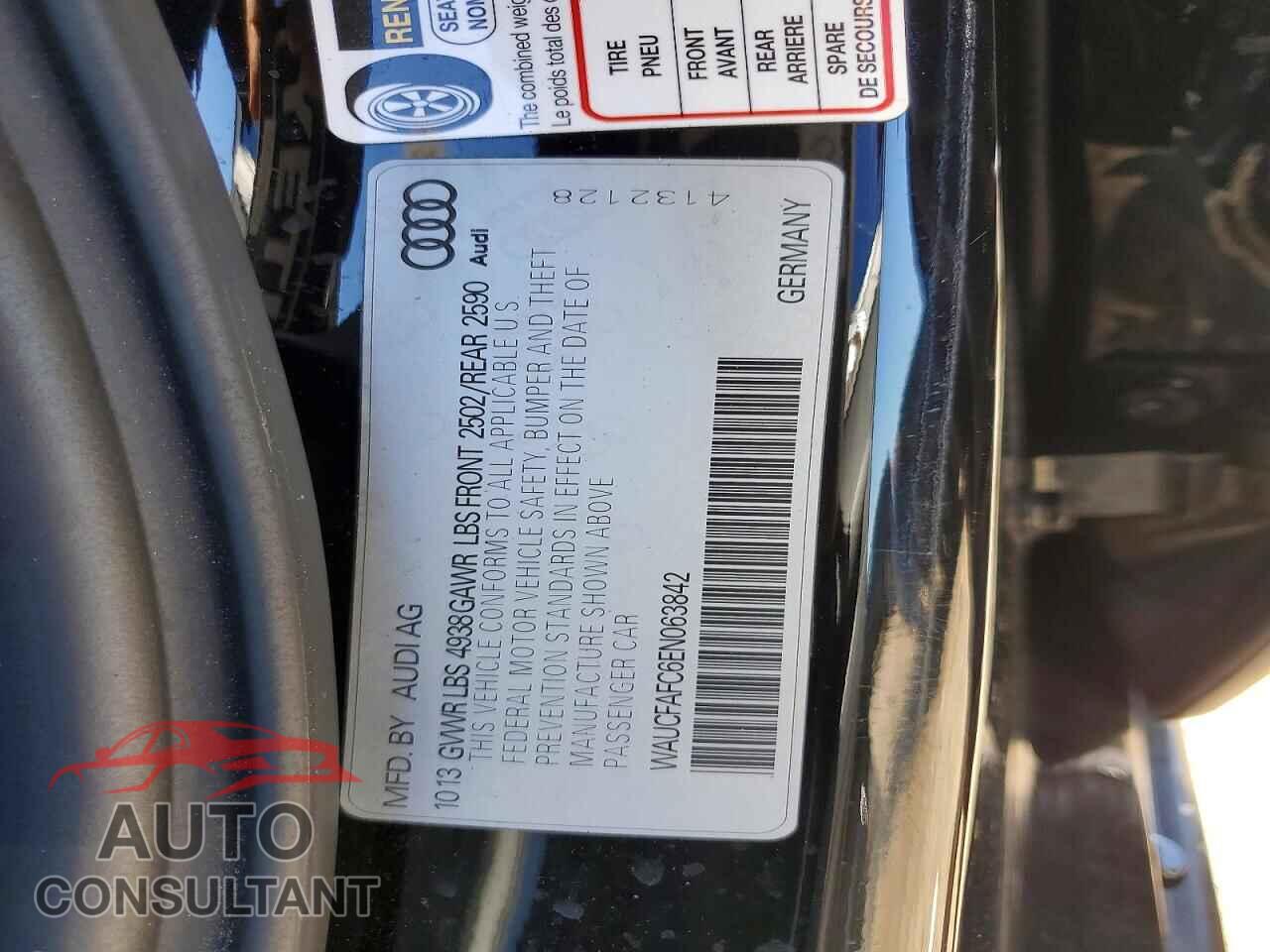 AUDI A6 2014 - WAUCFAFC6EN063842