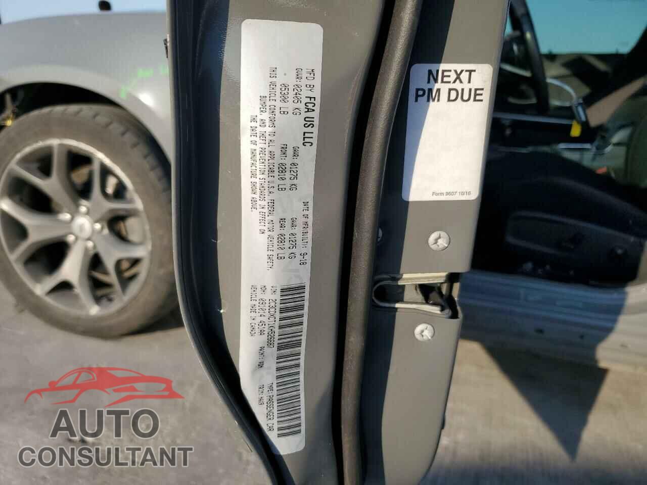 DODGE CHARGER 2019 - 2C3CDXCT1KH526687