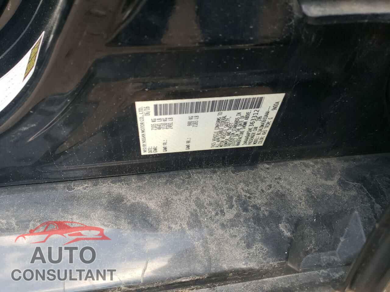 NISSAN MAXIMA 2017 - 1N4AA6AP1HC363312