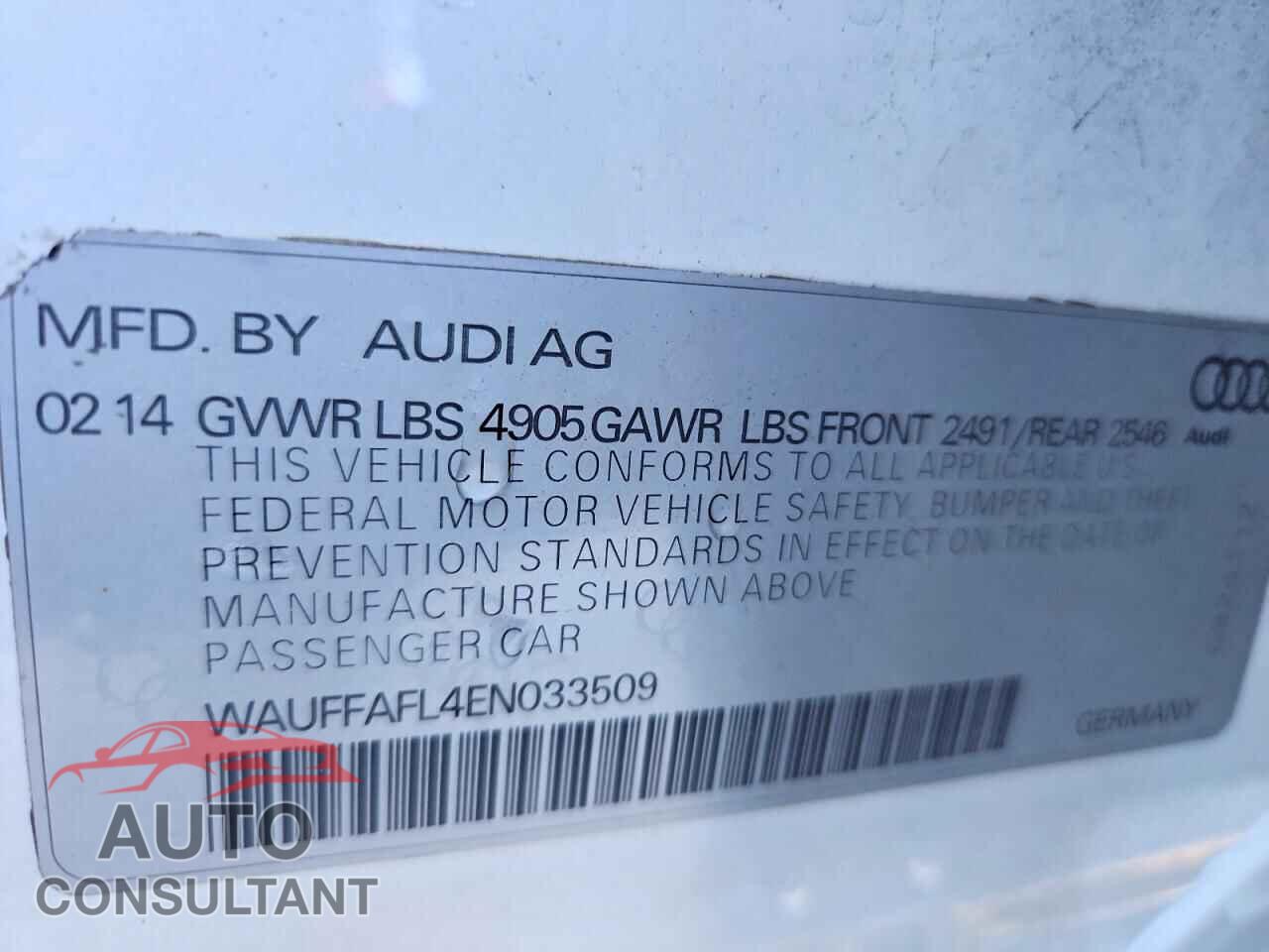 AUDI A4 2014 - WAUFFAFL4EN033509