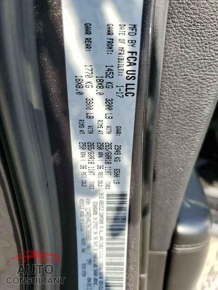 DODGE DURANGO 2017 - 1C4RDHAG7HC785083