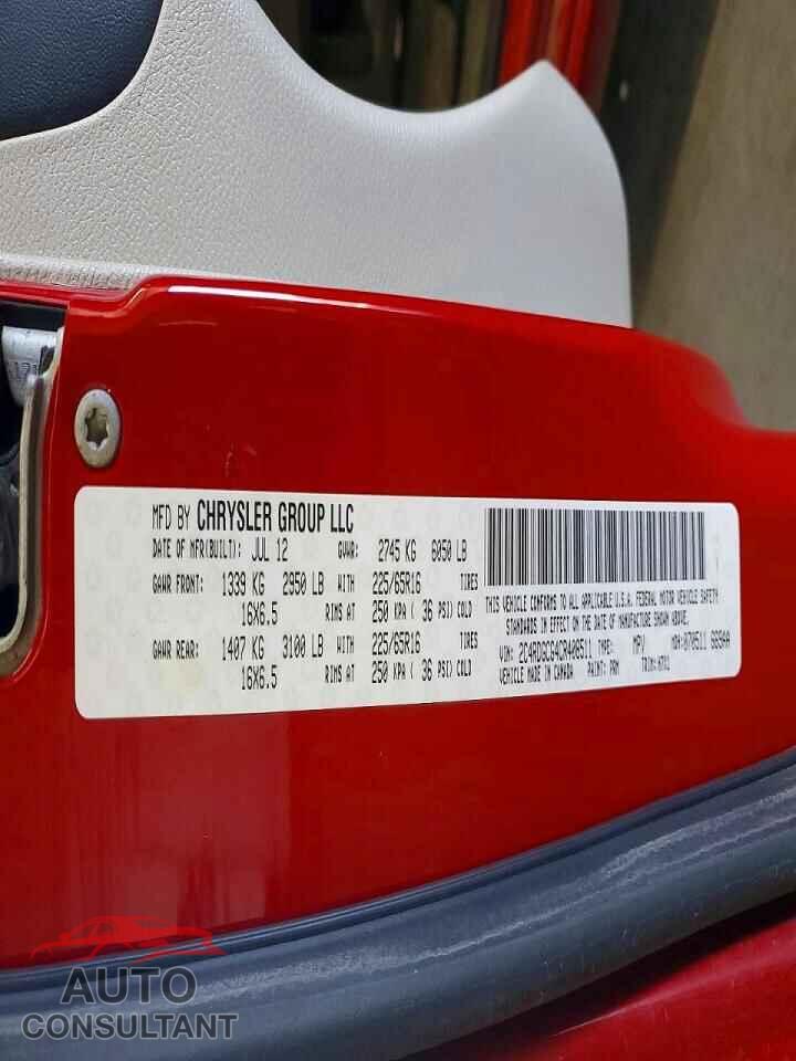 DODGE CARAVAN 2012 - 2C4RDGCG4CR408511