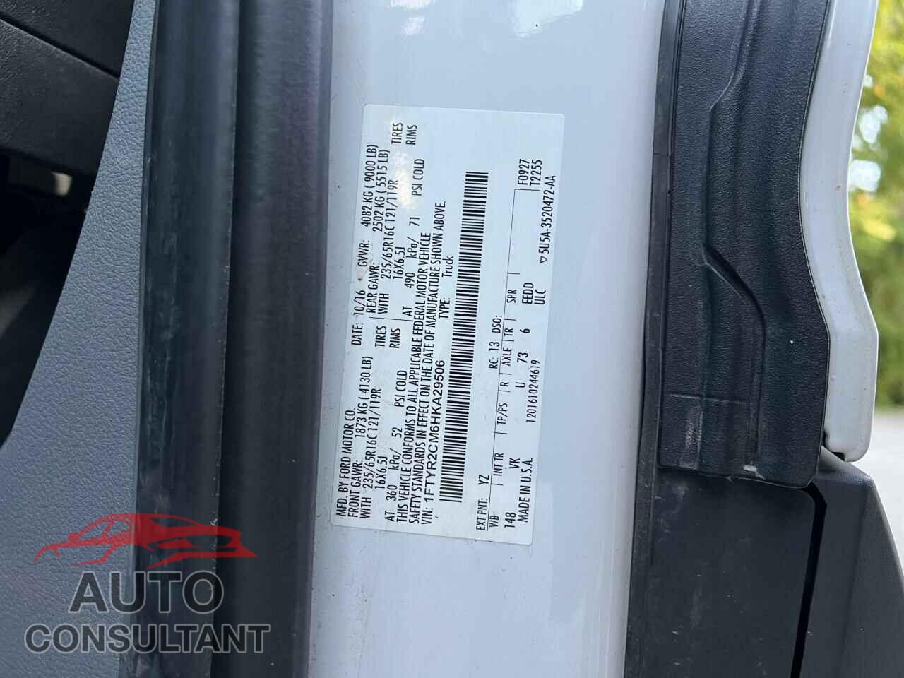 FORD TRANSIT 2017 - 1FTYR2CM6HKA29506